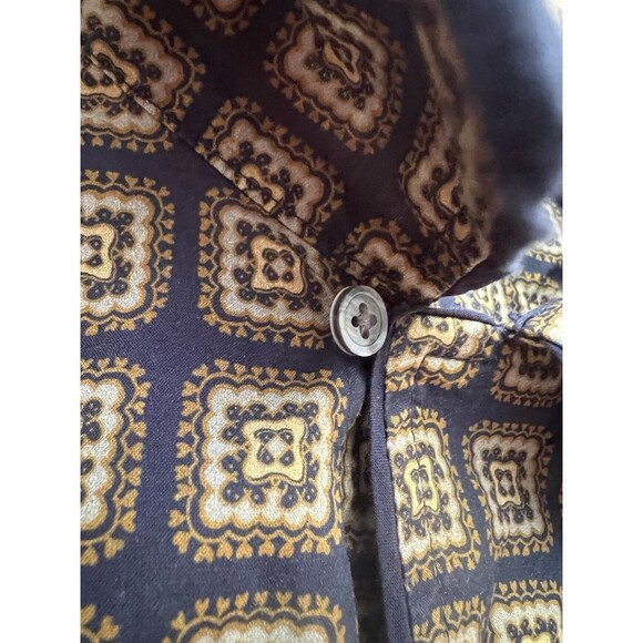 Todd Snyder Shirt Mens XXL Button Down Geometric Long Sleeve Loop Collar - Picture 4 of 8